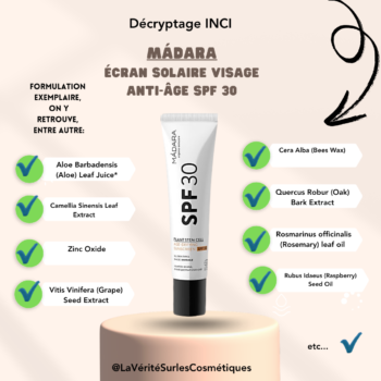 Comparatif crème solaire visage bio MÁDARA SPF30