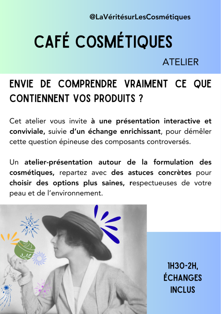 Café Cosmétiques, l'atelier de La Vérité Sur les Cosmétiques
