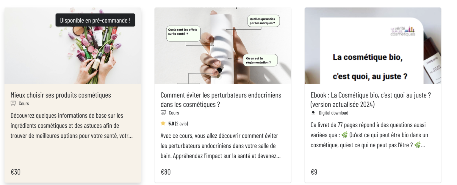 La Vérité Sur Les Cosmétiques -Formations