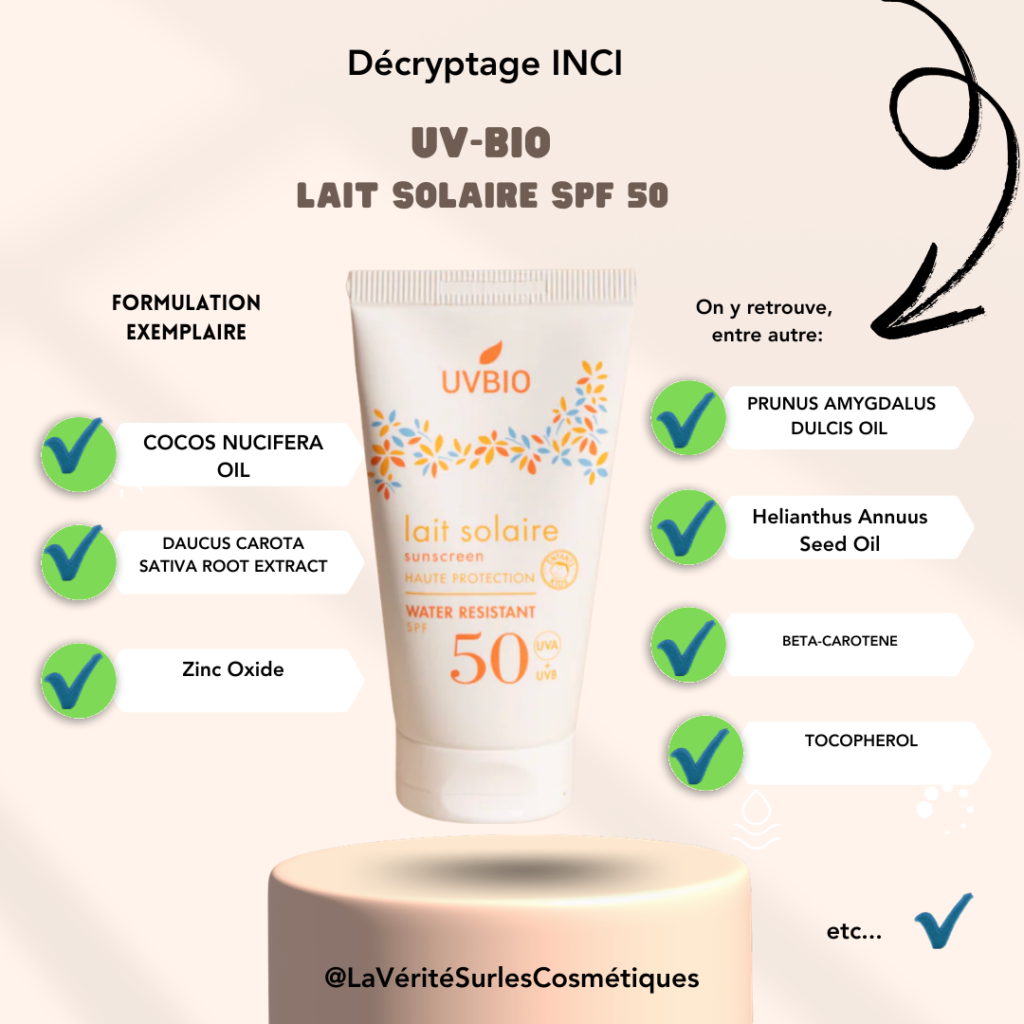 Crème solaire bio UV-Bio : ingrédients naturels et filtres minéraux respectueux