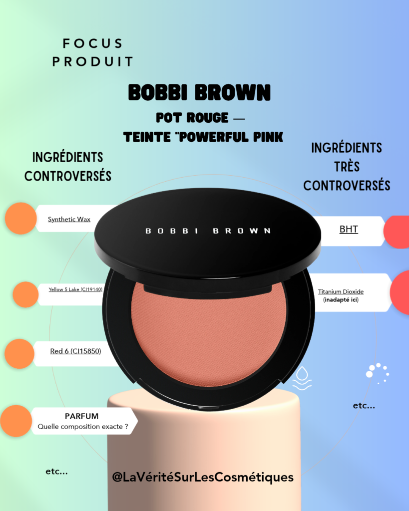 bobbi brown pot rouge octobre rose bht perturbateur endocrinien